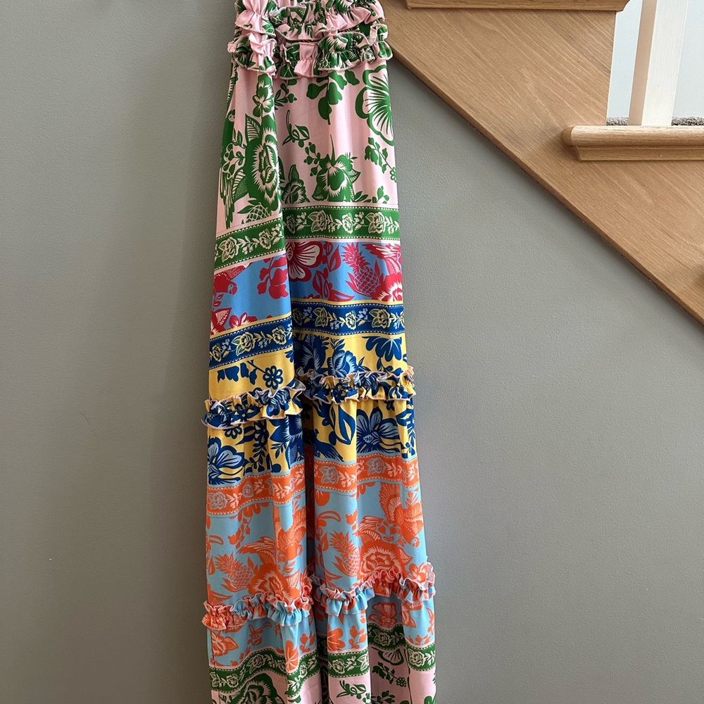 Multicolor Floral Tiered Maxi Dress